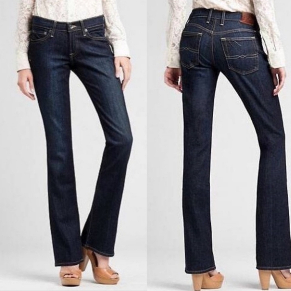 Lucky Brand Womens Classic Rider Boot Cut Jeans‎ Blue Pockets Dark Denim 2/26